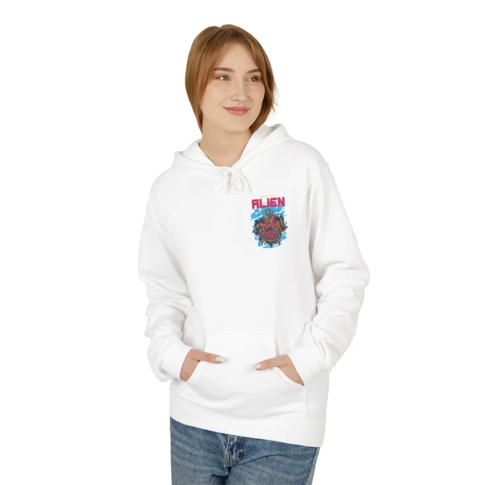 Bluza z kapturem z nadrukiem Alien